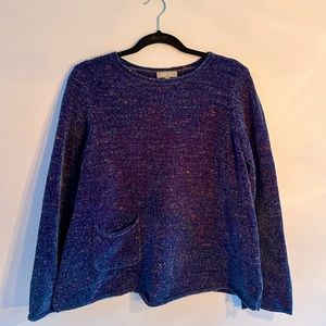 Habitat Chenille Sweater Royal Blue with multi colored flecks